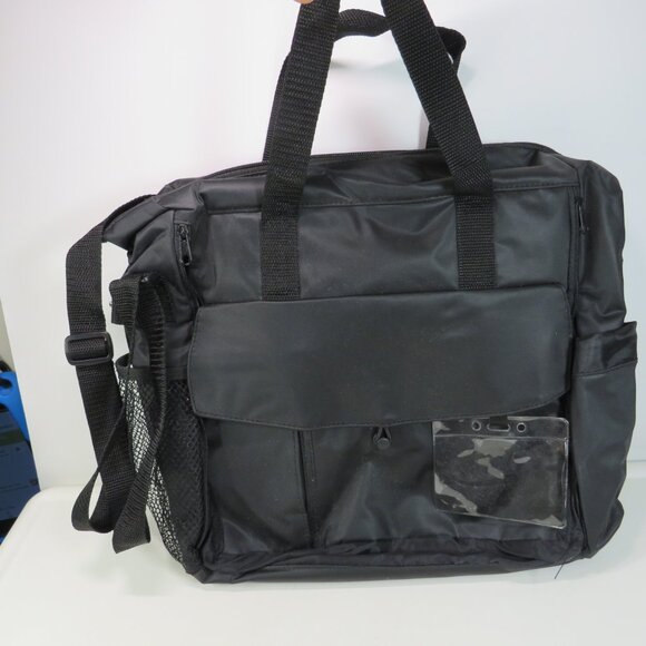 Diaper Bag Black New w/o Tags Water Resistant Hand & Shoulder Strap - Picture 4 of 12